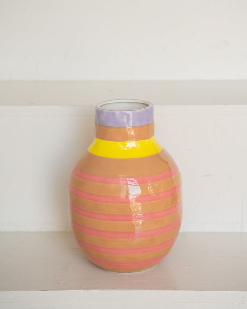 Vase Stripes Pink Bella - Things I Like Things I Love