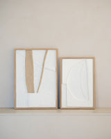 Wall Art Paper White /Wooden Frame